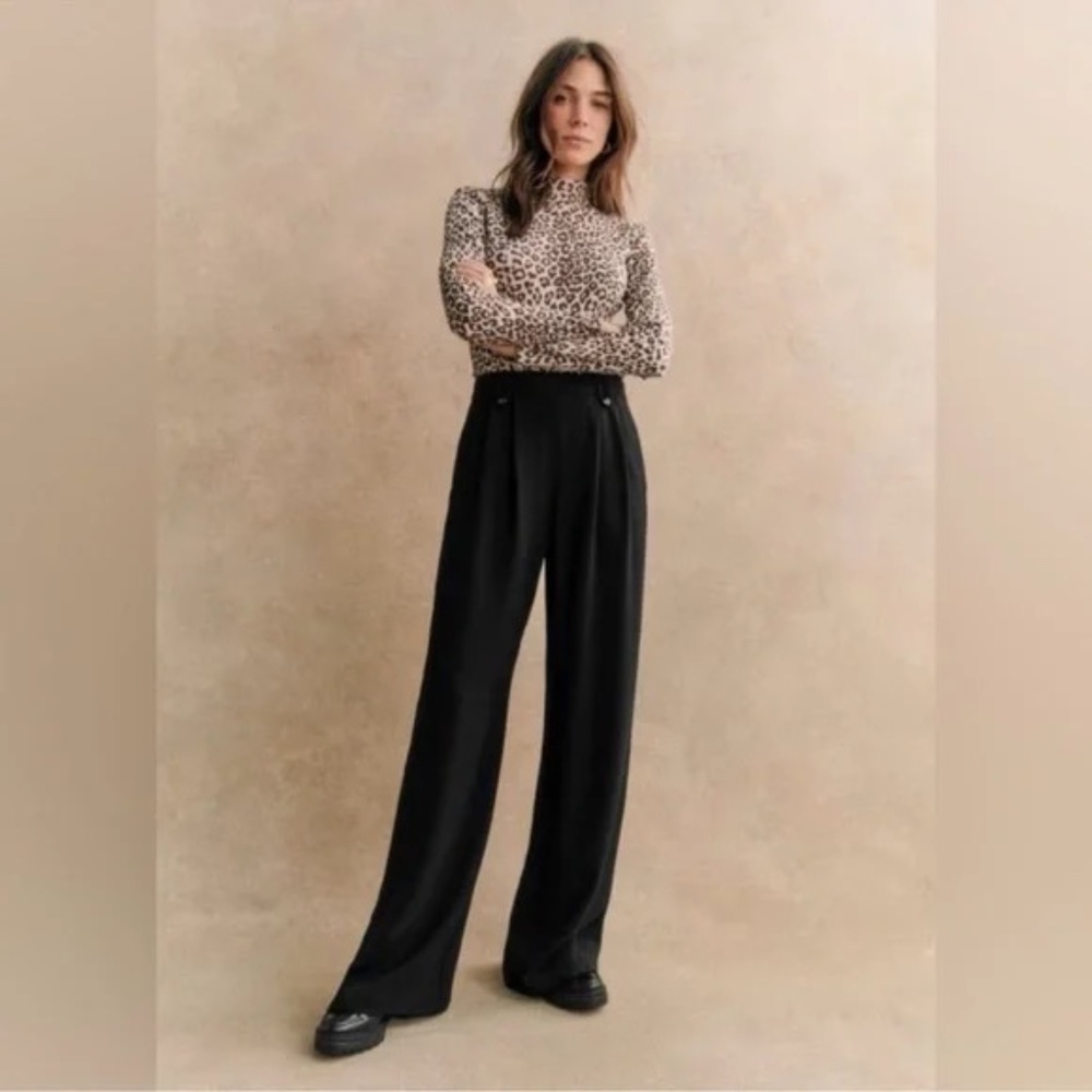 Sezane Loulou Trousers Black Size 34 US 2